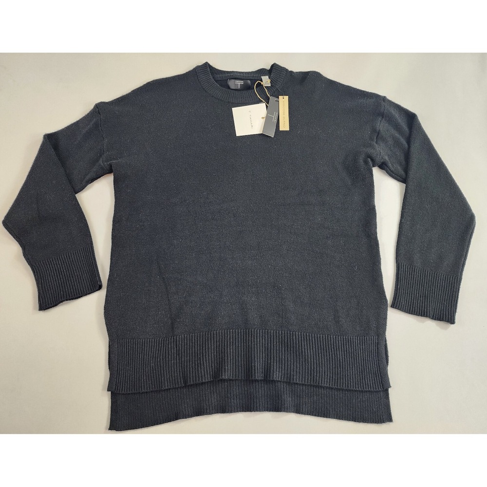Elie Tahari Women Black High Neck Viscose Blend Knit Sweater TH15312 Size M